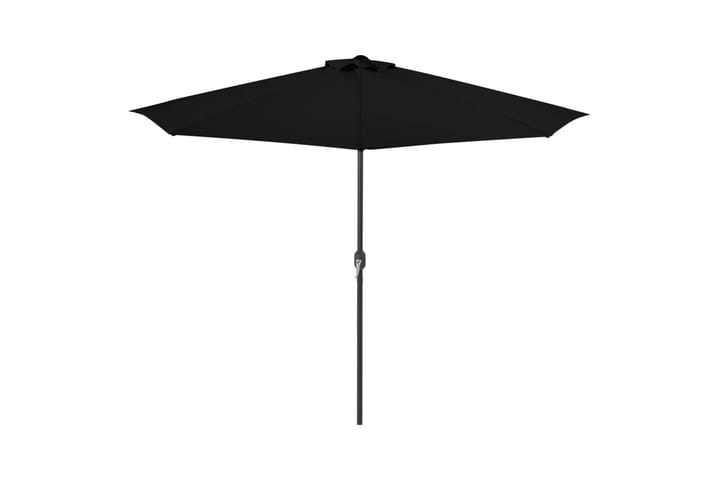 Aurinkovarjo ulkotiloihin alumiinitanko musta 300x150x253cm - Musta - Puutarhakalusteet - Aurinkosuojat - Aurinkovarjot - Parvekevarjo