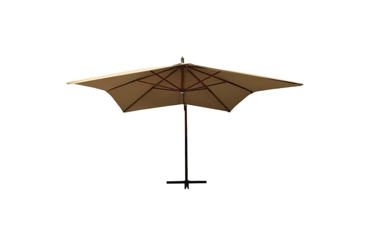 Riippuva aurinkovarjo puurunko 300 cm taupe - Taupe - Puutarhakalusteet - Aurinkosuoja - Aurinkovarjo - Parvekevarjo