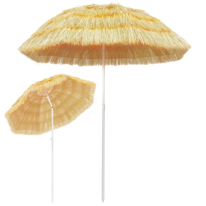 Rantavarjo luonnollinen 180 cm Havaijityyli - Beige - Puutarhakalusteet - Aurinkosuojat - Aurinkovarjot - Rantavarjo