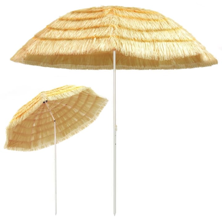 Rantavarjo luonnollinen 300 cm Havaijityyli - Beige - Puutarhakalusteet - Aurinkosuojat - Aurinkovarjot - Rantavarjo