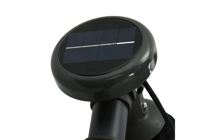 Aurinkovarjo LED-valoilla ja teräspylväällä 300 cm musta - Musta - Puutarhakalusteet - Aurinkosuojat - Aurinkovarjot - Riippuva aurinkovarjo