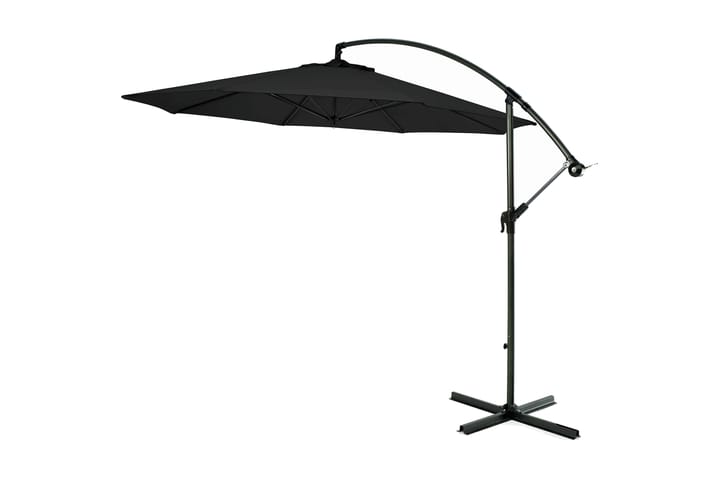 Aurinkovarjo riippuva 300 cm - Musta - Puutarhakalusteet - Aurinkosuojat - Aurinkovarjot - Riippuva aurinkovarjo