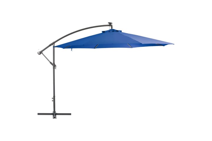 Riippuva aurinkovarjo alumiinipylväällä 350 cm sininen - Sininen - Puutarhakalusteet - Aurinkosuoja - Aurinkovarjo - Riippuva aurinkovarjo