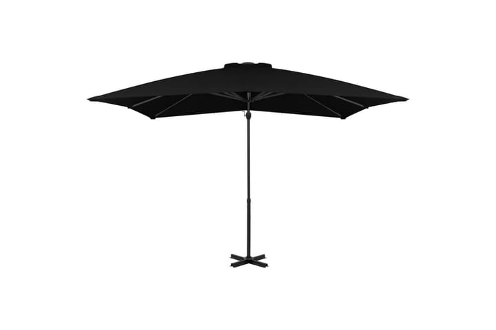 Riippuva aurinkovarjo alumiinipylväällä musta 250x250 cm - Puutarhakalusteet - Aurinkosuojat - Aurinkovarjot - Riippuva aurinkovarjo