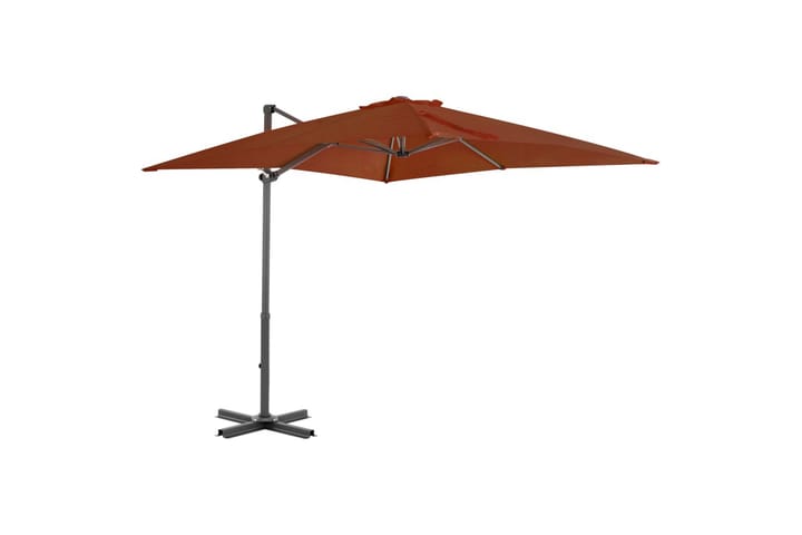Riippuva aurinkovarjo alumiinipylväällä terrakotta 250x250cm - Puutarhakalusteet - Aurinkosuoja - Aurinkovarjo