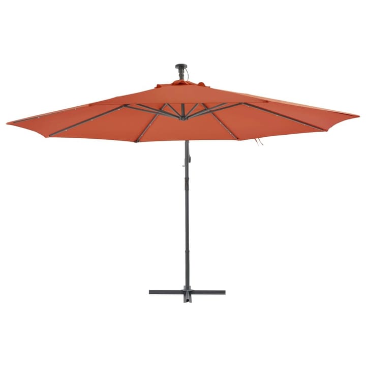 Riippuva aurinkovarjo ja alumiinitolppa 350 cm terrakotta - Oranssi - Puutarhakalusteet - Aurinkosuojat - Aurinkovarjot - Riippuva aurinkovarjo