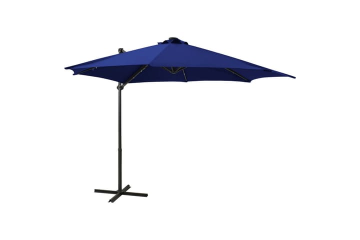 Riippuva aurinkovarjo tangolla ja LED-valoilla 300 cm - Puutarhakalusteet - Aurinkosuojat - Aurinkovarjot - Riippuva aurinkovarjo