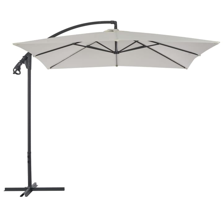 Riippuva aurinkovarjo teräspylväällä 250x250 cm hiekka - Beige - Puutarhakalusteet - Aurinkosuoja - Aurinkovarjo