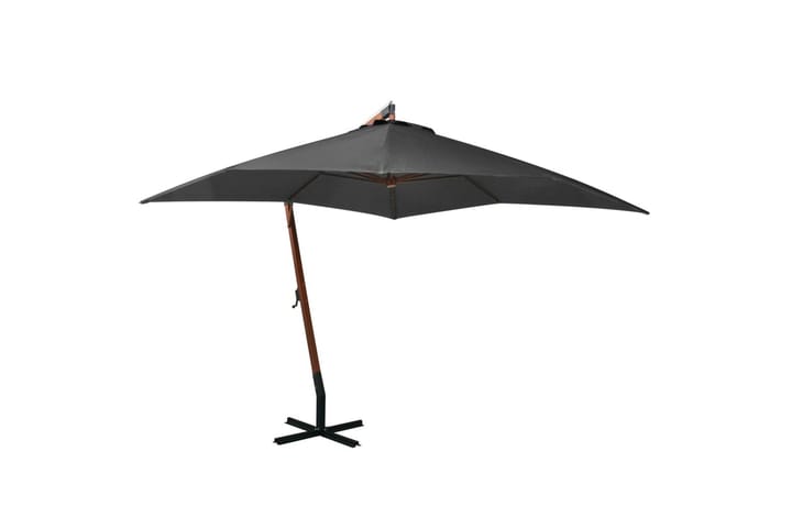 Riippuva päivänvarjo tangolla antrasiitti 3x3 m täysi kuusi - Puutarhakalusteet - Aurinkosuoja - Aurinkovarjo - Riippuva aurinkovarjo