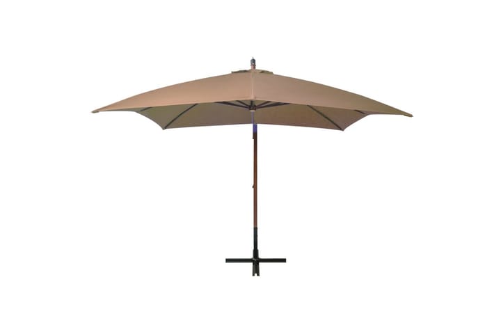 Riippuva päivänvarjo tangolla harmaanruskea 3x3 m - Taupe - Puutarhakalusteet - Aurinkosuoja - Aurinkovarjo - Riippuva aurinkovarjo