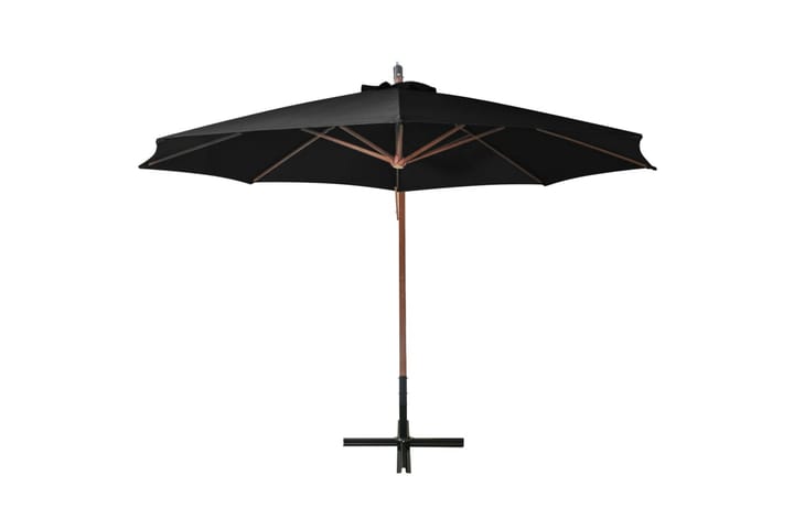 Riippuva päivänvarjo tangolla musta 3,5x2,9 m täysi kuusi - Puutarhakalusteet - Aurinkosuojat - Aurinkovarjo - Riippuva aurinkovarjo