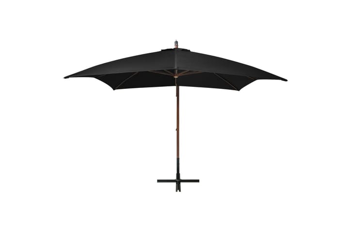 Riippuva päivänvarjo tangolla musta 3x3 m täysi kuusi - Puutarhakalusteet - Aurinkosuoja - Aurinkovarjo - Riippuva aurinkovarjo