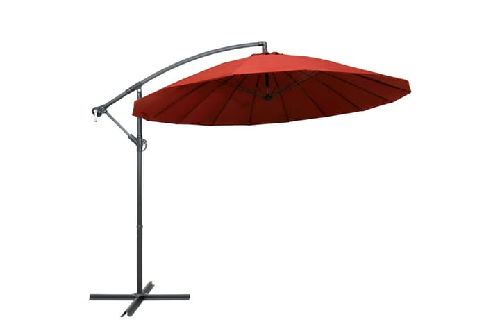 Riippuva päivänvarjo terrakotta 3 m alumiinitanko - Oranssi - Puutarhakalusteet - Aurinkosuojat - Aurinkovarjot - Riippuva aurinkovarjo
