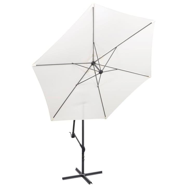 Ulokepalkki Päivänvarjo 3 m Hiekanvaalea - Valkoinen - Puutarhakalusteet - Aurinkosuojat - Aurinkovarjo - Riippuva aurinkovarjo