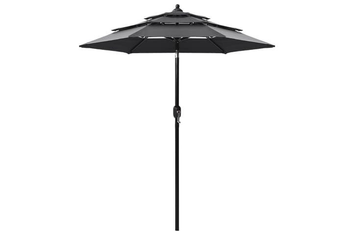3-tasoinen aurinkovarjo alumiinitanko antrasiitti 2 m - Puutarhakalusteet - Aurinkosuojat - Aurinkovarjot