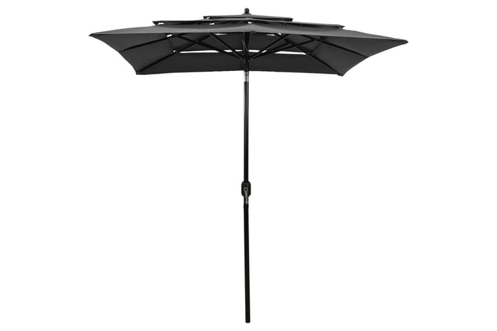 3-tasoinen aurinkovarjo alumiinitanko antrasiitti 2x2 m - Puutarhakalusteet - Aurinkosuojat - Aurinkovarjot