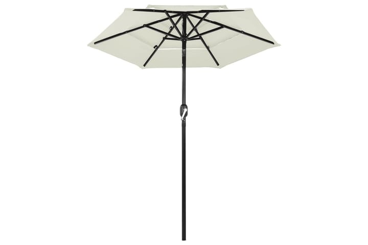 3-tasoinen aurinkovarjo alumiinitanko hiekka 2 m - Puutarhakalusteet - Aurinkosuojat - Aurinkovarjo