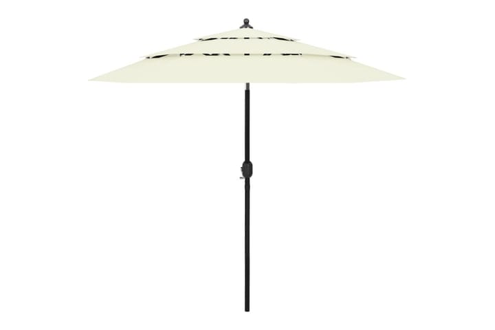 3-tasoinen aurinkovarjo alumiinitanko hiekka 2,5 m - Puutarhakalusteet - Aurinkosuojat - Aurinkovarjo