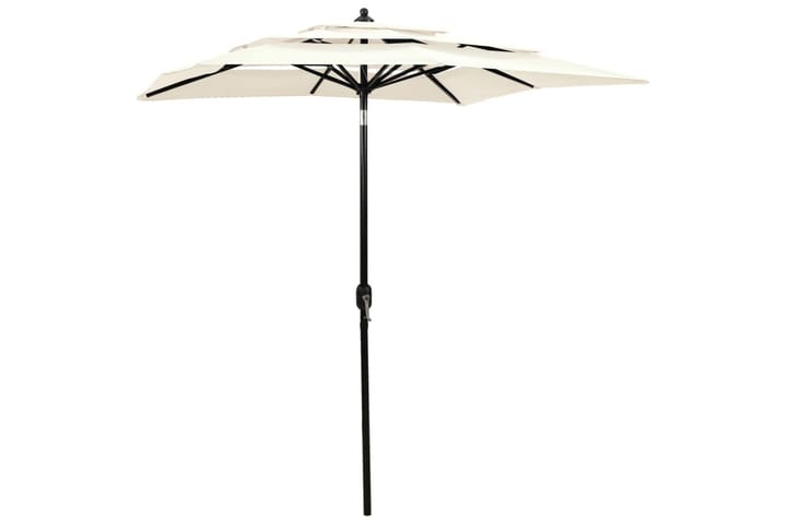3-tasoinen aurinkovarjo alumiinitanko hiekka 2x2 m - Puutarhakalusteet - Aurinkosuoja - Aurinkovarjo