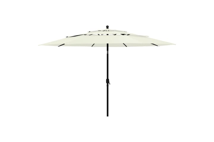 3-tasoinen aurinkovarjo alumiinitanko hiekka 3,5 m - Puutarhakalusteet - Aurinkosuojat - Aurinkovarjot