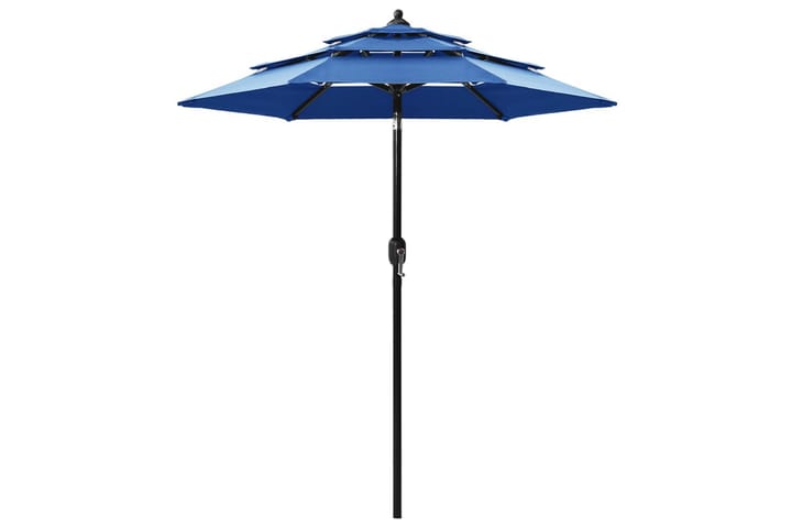3-tasoinen aurinkovarjo alumiinitanko taivaansininen 2 m - Puutarhakalusteet - Aurinkosuojat - Aurinkovarjot