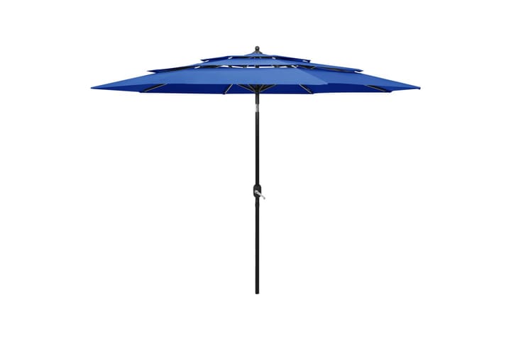 3-tasoinen aurinkovarjo alumiinitanko taivaansininen 3 m - Puutarhakalusteet - Aurinkosuojat - Aurinkovarjot