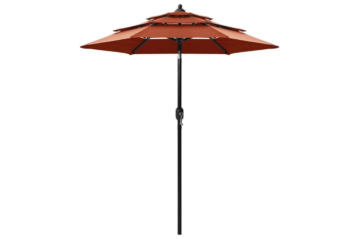 3-tasoinen aurinkovarjo alumiinitanko terrakotta 2 m - Puutarhakalusteet - Aurinkosuojat - Aurinkovarjo
