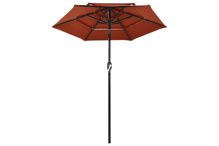 3-tasoinen aurinkovarjo alumiinitanko terrakotta 2 m - Puutarhakalusteet - Aurinkosuojat - Aurinkovarjot