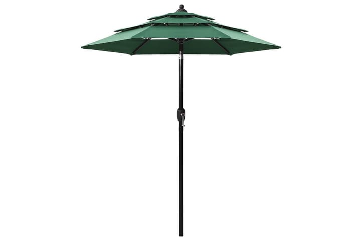 3-tasoinen aurinkovarjo alumiinitanko vihreä 2 m - Puutarhakalusteet - Aurinkosuojat - Aurinkovarjot