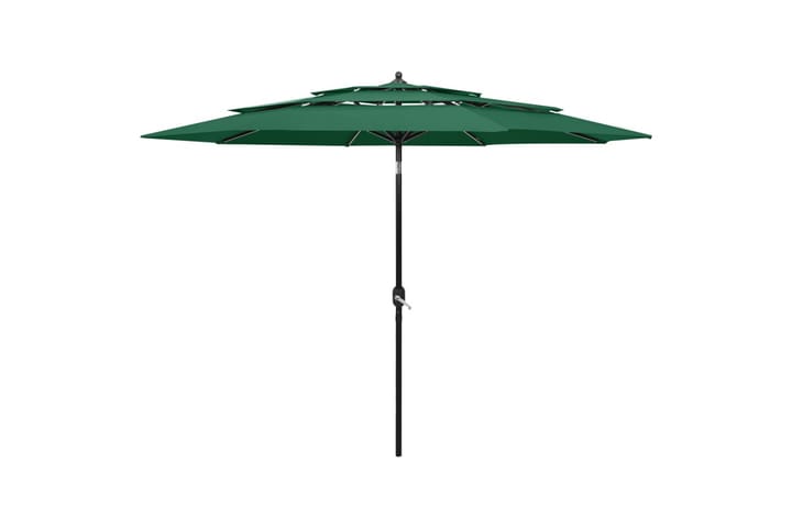 3-tasoinen aurinkovarjo alumiinitanko vihreä 3 m - Puutarhakalusteet - Aurinkosuojat - Aurinkovarjo