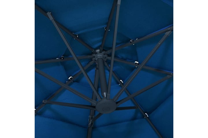 4-tasoinen aurinkovarjo alumiinitanko taivaansininen 3x3 m - Puutarhakalusteet - Aurinkosuojat - Aurinkovarjo