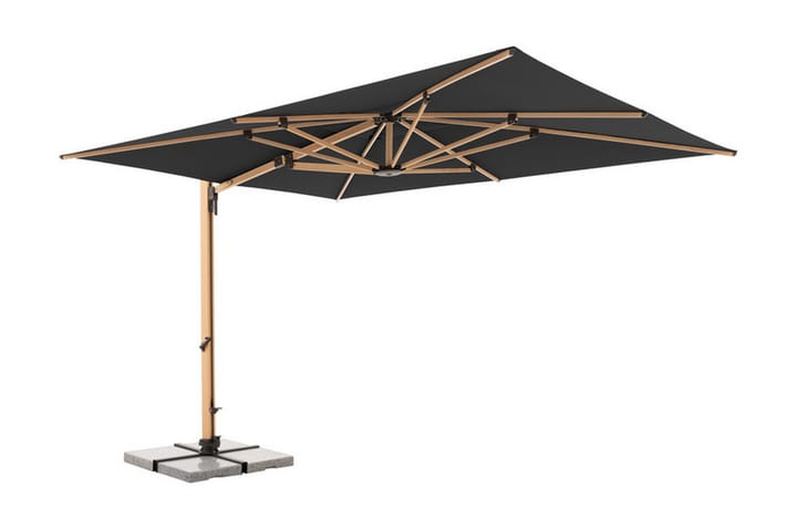 Alu Wood XL Ultra Aurinkovarjo 400x300x277 cm - Harmaa - Puutarhakalusteet - Aurinkosuojat - Aurinkovarjot