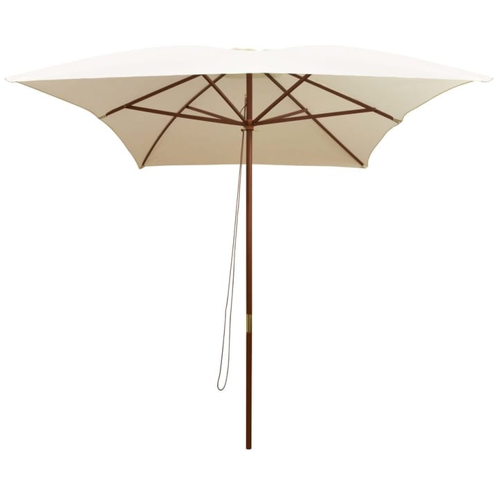 Aurinkovarjo 200x300 cm Puutanko Kermanvalkoinen - Valkoinen - Puutarhakalusteet - Aurinkosuoja - Aurinkovarjo