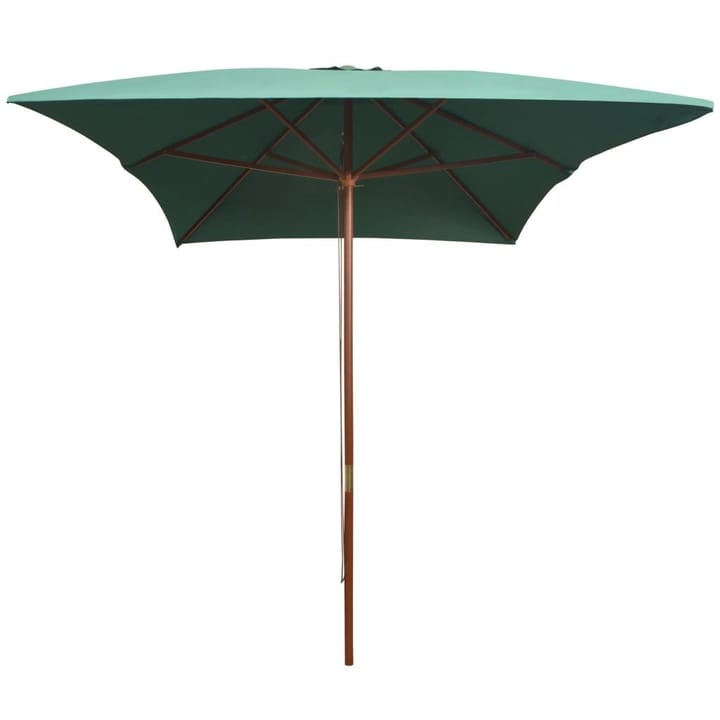 Aurinkovarjo 200x300 cm Puutanko Vihreä - Vihreä - Puutarhakalusteet - Aurinkosuojat - Aurinkovarjot