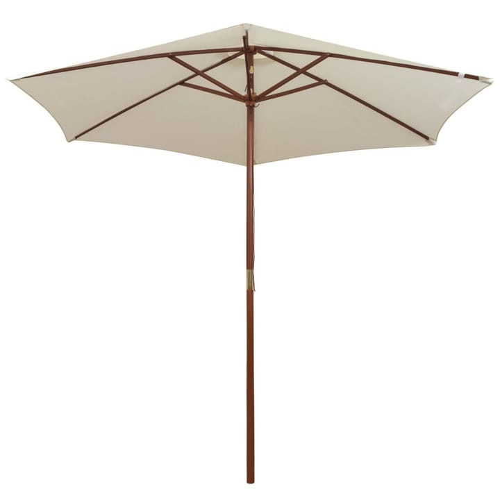Aurinkovarjo 270x270 cm Puutanko Kermanvalkoinen - Valkoinen - Puutarhakalusteet - Aurinkosuojat - Aurinkovarjo