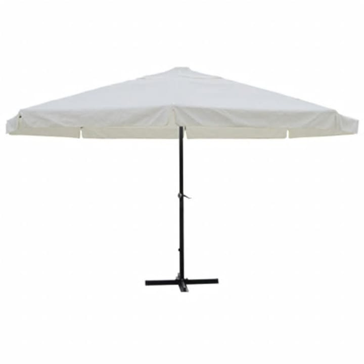 Aurinkovarjo alumiini Valkoinen 500 cm - Valkoinen - Puutarhakalusteet - Aurinkosuoja - Aurinkovarjo