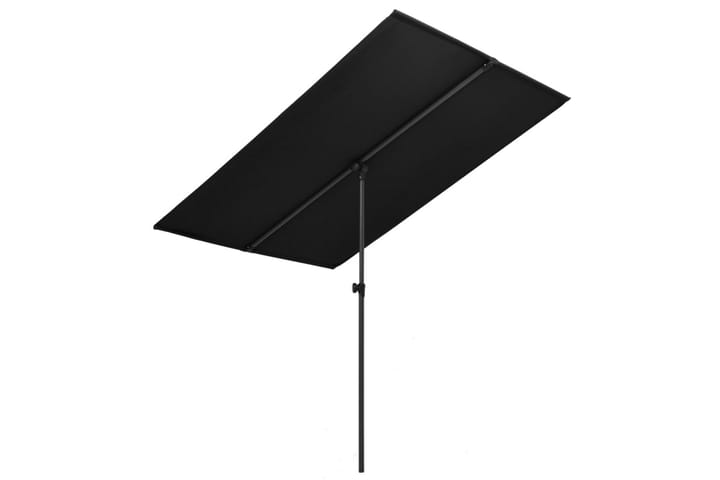 Aurinkovarjo alumiinitanko 180x130 cm musta - Musta - Puutarhakalusteet - Aurinkosuoja - Aurinkovarjo - Aurinkovarjon jalka