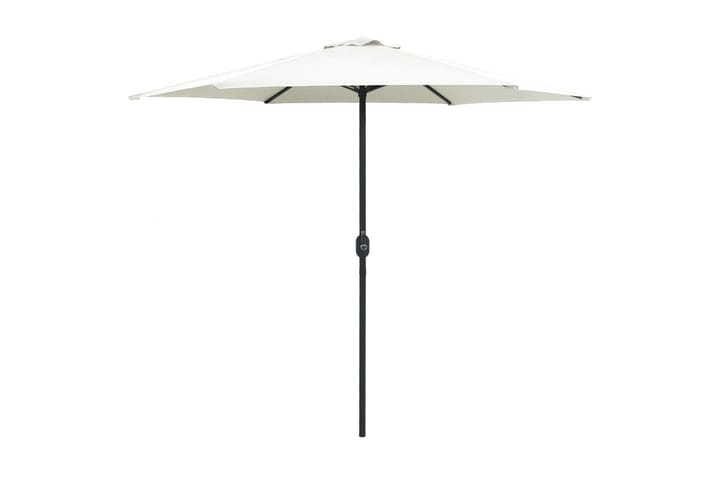 Aurinkovarjo alumiinitanko 270x246 cm hiekanvalkoinen - Valkoinen - Puutarhakalusteet - Aurinkosuoja - Aurinkovarjo