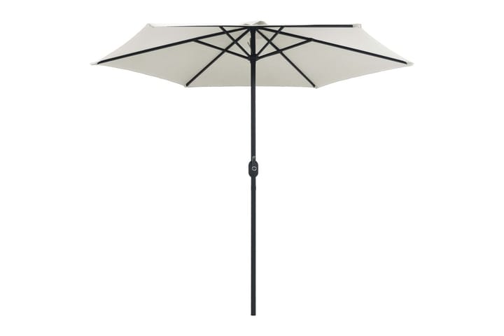 Aurinkovarjo alumiinitanko 270x246 cm hiekanvalkoinen - Valkoinen - Puutarhakalusteet - Aurinkosuojat - Aurinkovarjot