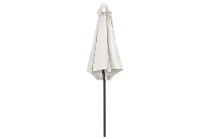 Aurinkovarjo alumiinitanko 270x246 cm hiekanvalkoinen - Valkoinen - Puutarhakalusteet - Aurinkosuojat - Aurinkovarjot