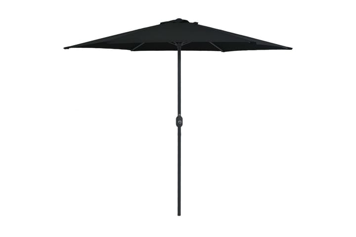 Aurinkovarjo alumiinitanko 270x246 cm musta - Musta - Puutarhakalusteet - Aurinkosuoja - Aurinkovarjo
