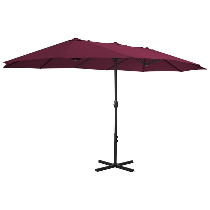Aurinkovarjo alumiinitanko 460x270 cm viininpunainen - Punainen - Puutarhakalusteet - Aurinkosuojat - Aurinkovarjot