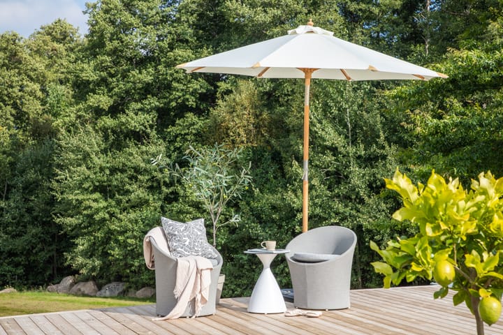 Aurinkovarjo Cerox 270 cm - Valkoinen - Puutarhakalusteet - Aurinkosuojat - Aurinkovarjot