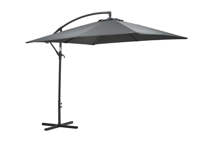 Aurinkovarjo Corfu 250x250 cm Musta/Tummanharmaa - Garden Impressions - Puutarhakalusteet - Aurinkosuojat - Aurinkovarjot