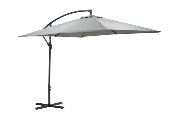 Aurinkovarjo Corfu 250x250 cm Musta/Vaaleanharmaa - Garden Impressions - Puutarhakalusteet - Aurinkosuoja - Aurinkovarjo