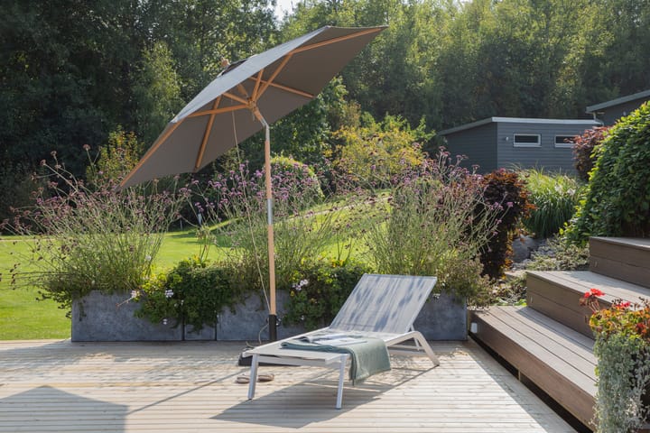 Aurinkovarjo Corypho 250 cm - Harmaa - Puutarhakalusteet - Aurinkosuojat - Aurinkovarjot
