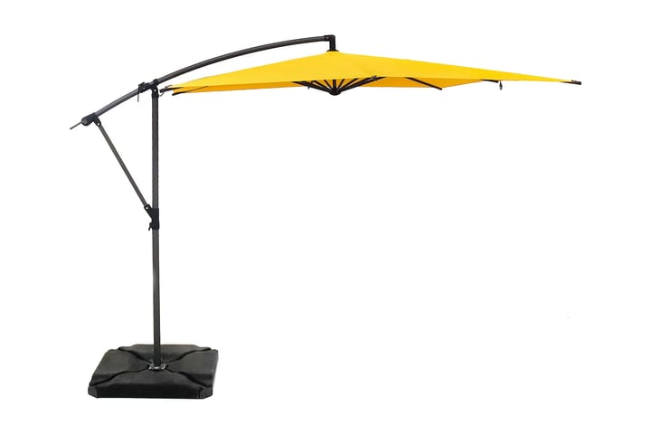 Aurinkovarjo Malta 3m Harmaa - Puutarhakalusteet - Aurinkosuoja - Aurinkovarjo - Riippuva aurinkovarjo