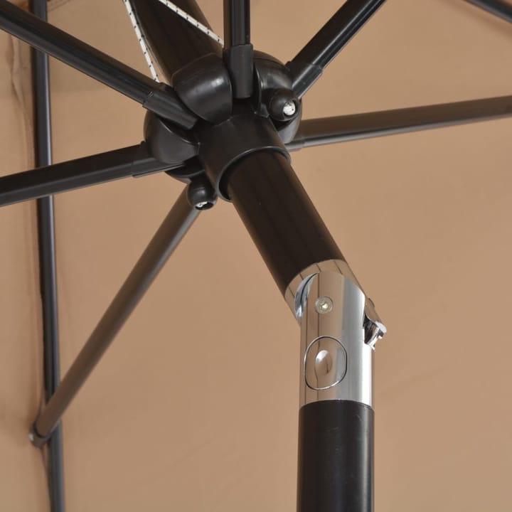 Aurinkovarjo metallirunko 300 cm harmaanruskea - Ruskea - Puutarhakalusteet - Aurinkosuoja - Aurinkovarjo