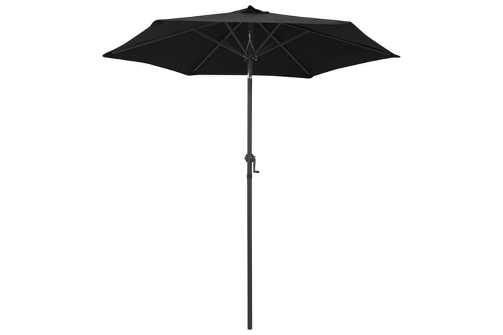Aurinkovarjo musta 200x211 cm alumiini - Musta - Puutarhakalusteet - Aurinkosuoja - Aurinkovarjo