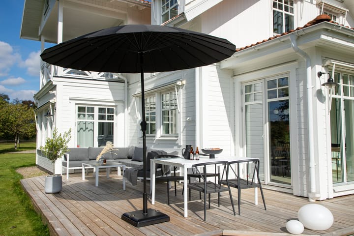 Aurinkovarjo Palmetto 270 cm Musta - Venture Home - Puutarhakalusteet - Aurinkosuoja - Aurinkovarjo